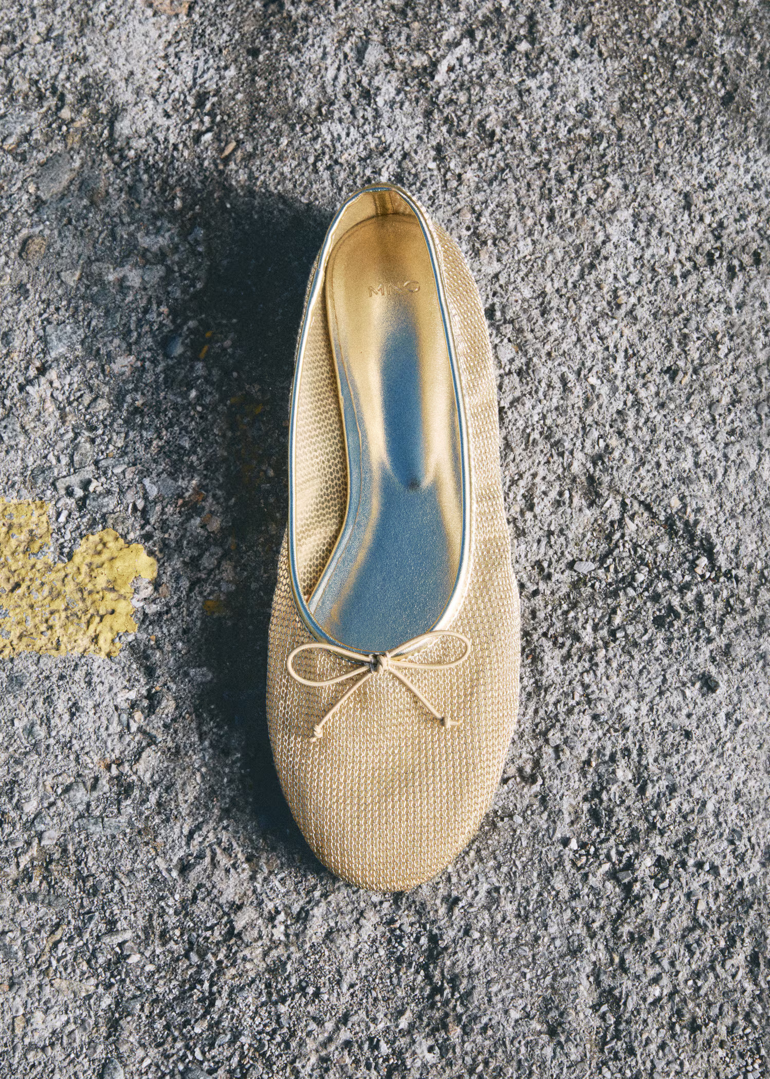 Mesh ballet flats with bow - Women | MANGO USA | Mango (US/MX/AU)