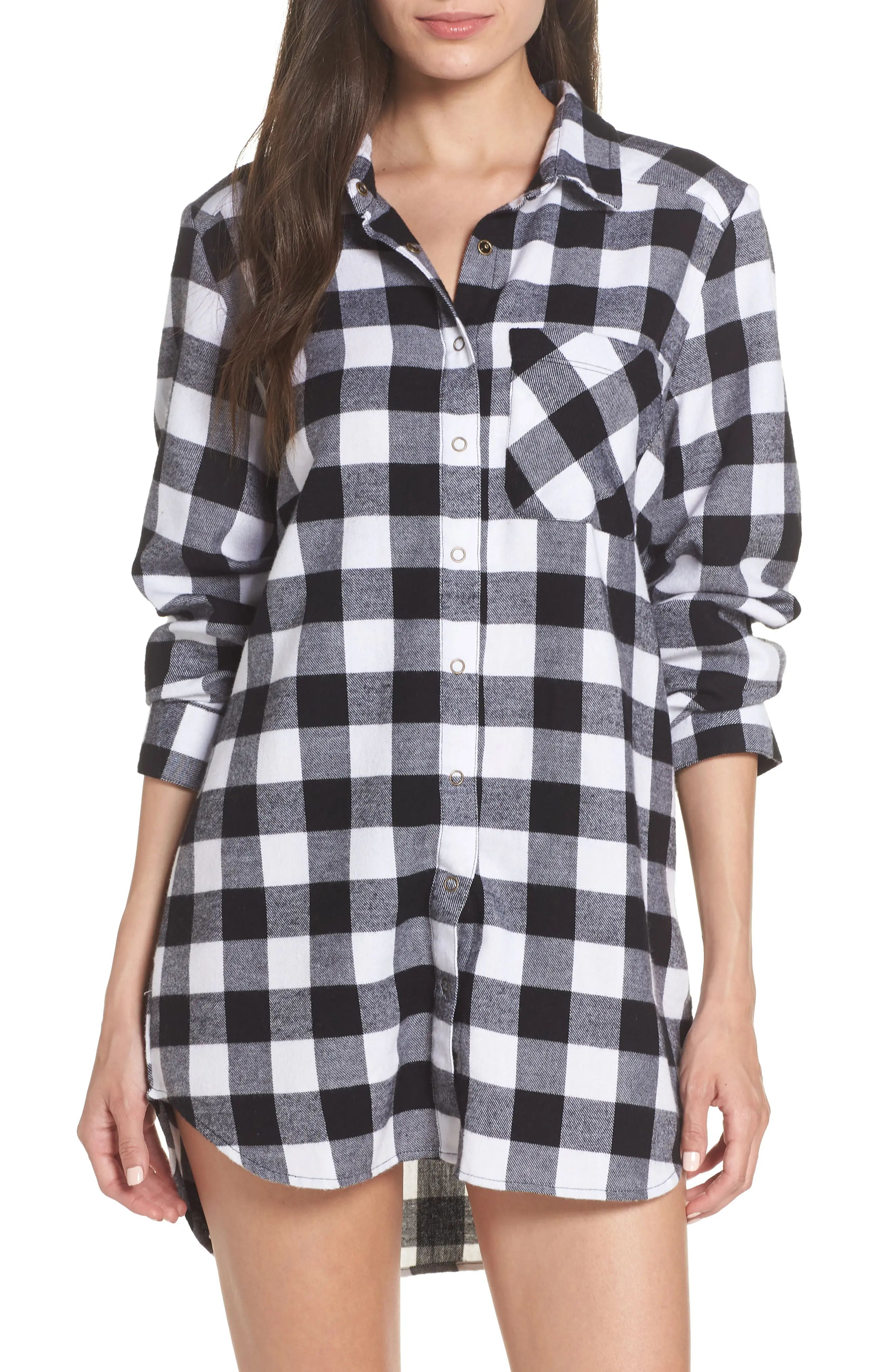 Make + Model Flannel Nightshirt | Nordstrom