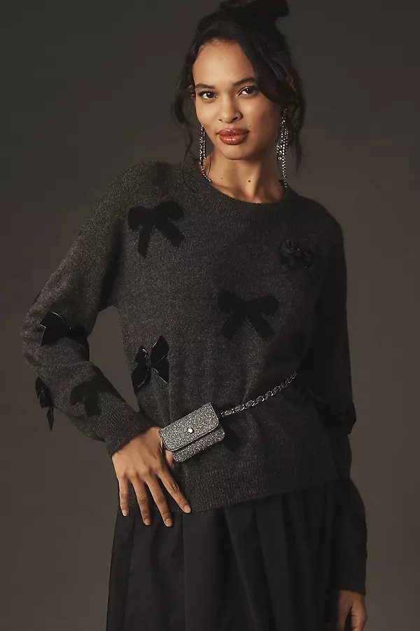 Maeve 3D Bow Sweater | Anthropologie (US)