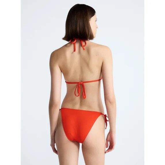Free Assembly Women's Scalloped Textured Triangle Bikini Top, Sizes XS-XL | Walmart (US)