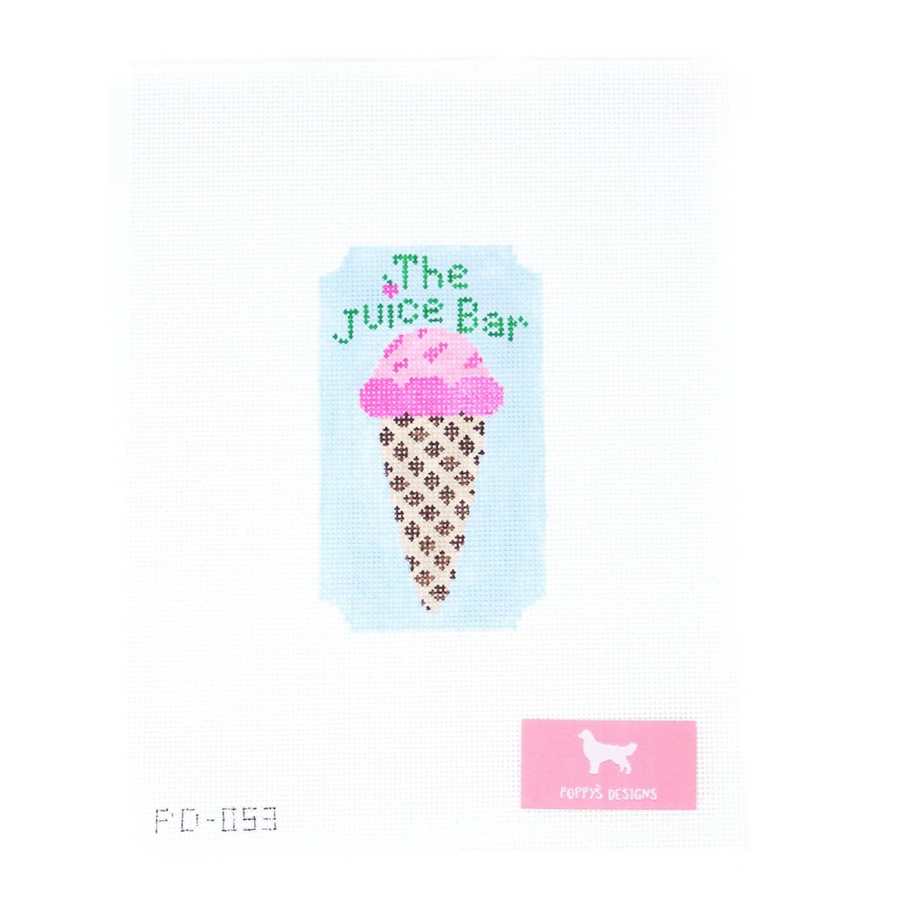 Juice Bar Ice Cream Cone | Greystone Needlepoint