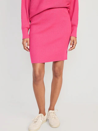 High-Waisted Rib-Knit Mini Skirt for Women | Old Navy (US)