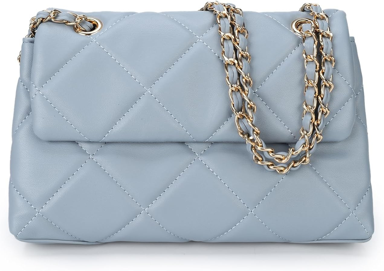 Gladdon Quilted Crossbody Purses for Women Small Ladies Shoulder Bags with Chain Trendy Clutch Pu... | Amazon (US)