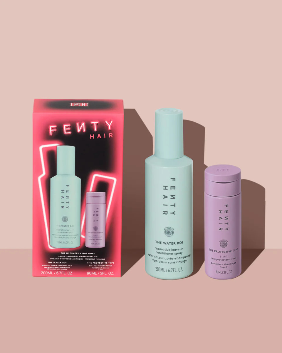 The Hydrated + Hot Ones Leave-in Conditioner + Heat Protectant Duo | Fenty Beauty