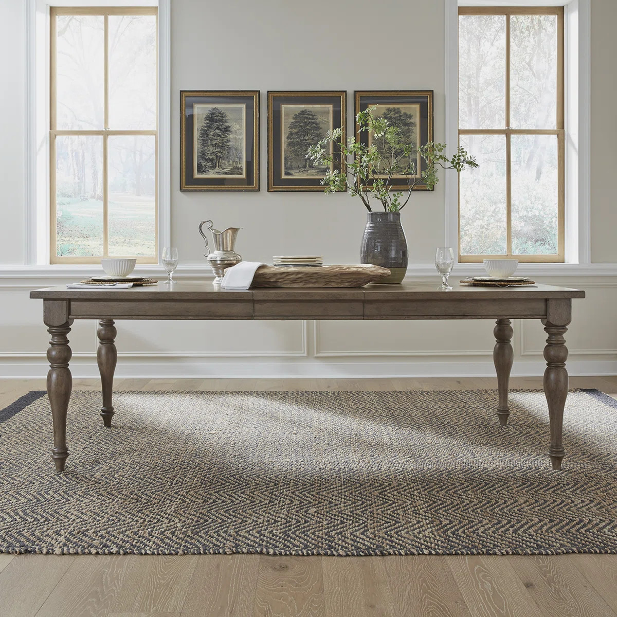 Aisja Rectangular Dining Table w/ 18" Self-Storing Leaf | Wayfair North America