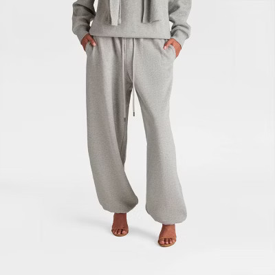 KBB by KAHLANA Women's High-Rise Straight Leg 'The Dwayne Sweats' - Heather Gray L | Target