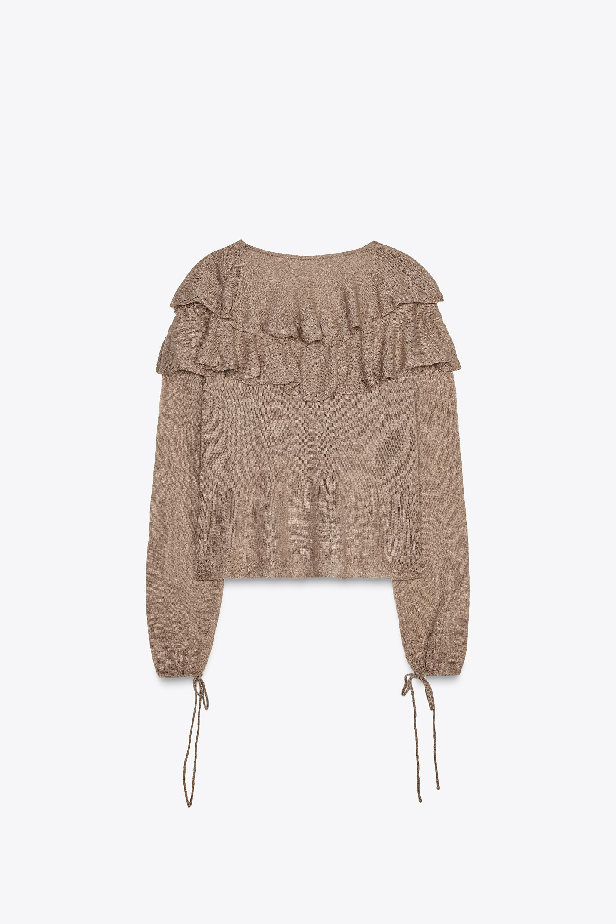 RUFFLED KNIT TOP | Zara US