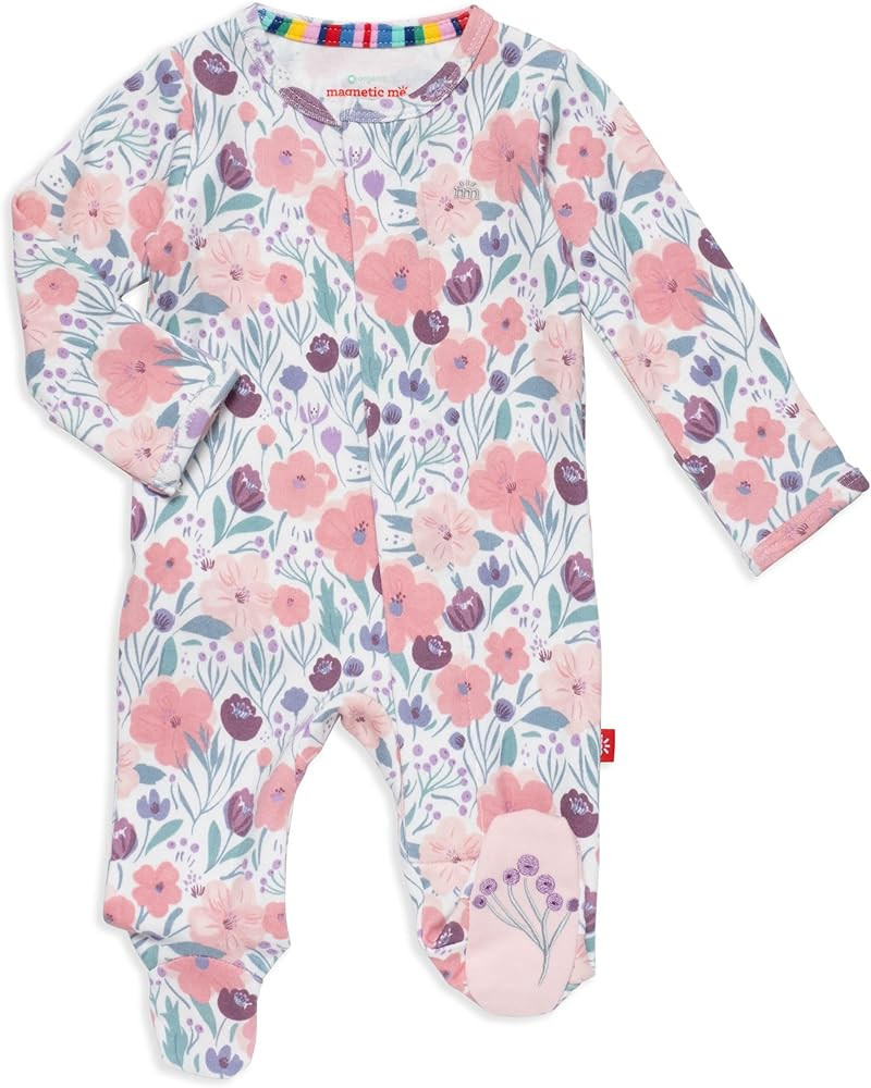 Magnetic Me 100% Organic Cotton Magnetic Baby Footie Pajamas | Super Soft Cotton Fabric | Availab... | Amazon (US)