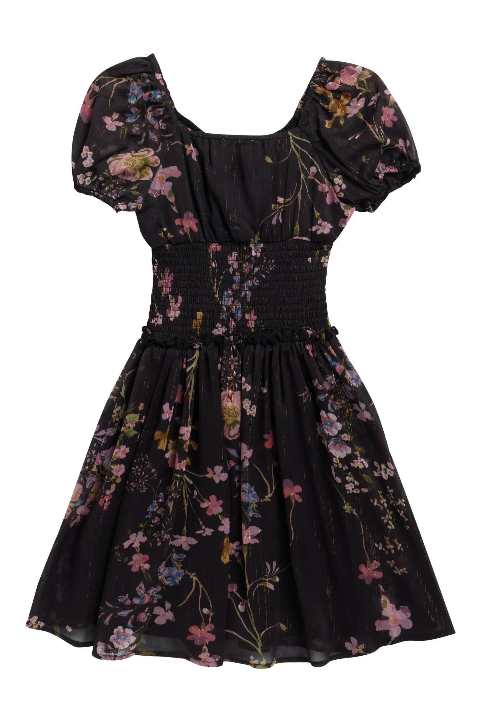 Kids' Floral Puff Sleeve Smocked Tiered Dress (Women) | Nordstrom | Nordstrom