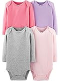 Simple Joys by Carter's Baby Girls' Pointelle Long-Sleeve Bodysuits, Pack of 4 | Amazon (US)