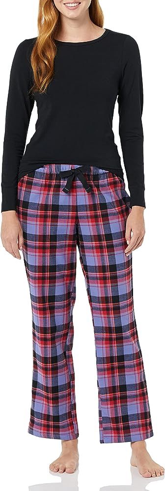 Amazon Essentials Women's Lightweight Flannel Pant and Long-Sleeve T-Shirt Sleep Set (Available i... | Amazon (US)