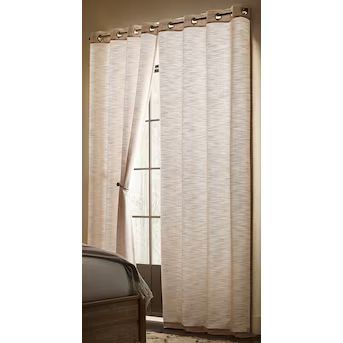 allen + roth 84-in Snow Polyester Room Darkening Grommet Single Curtain Panel | Lowe's