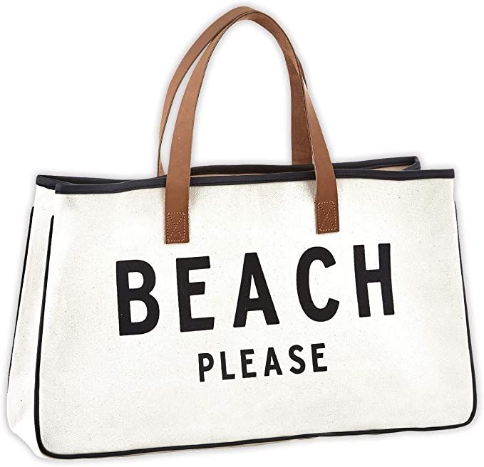 Creative Brands D3713 Hold Everything Tote Bag, 20" x 11", Beach Please Black and White | Amazon (US)