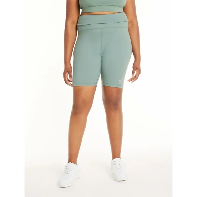 Reebok Women’s Plus Size High-Rise Bike Shorts, 7” Inseam | Walmart (US)
