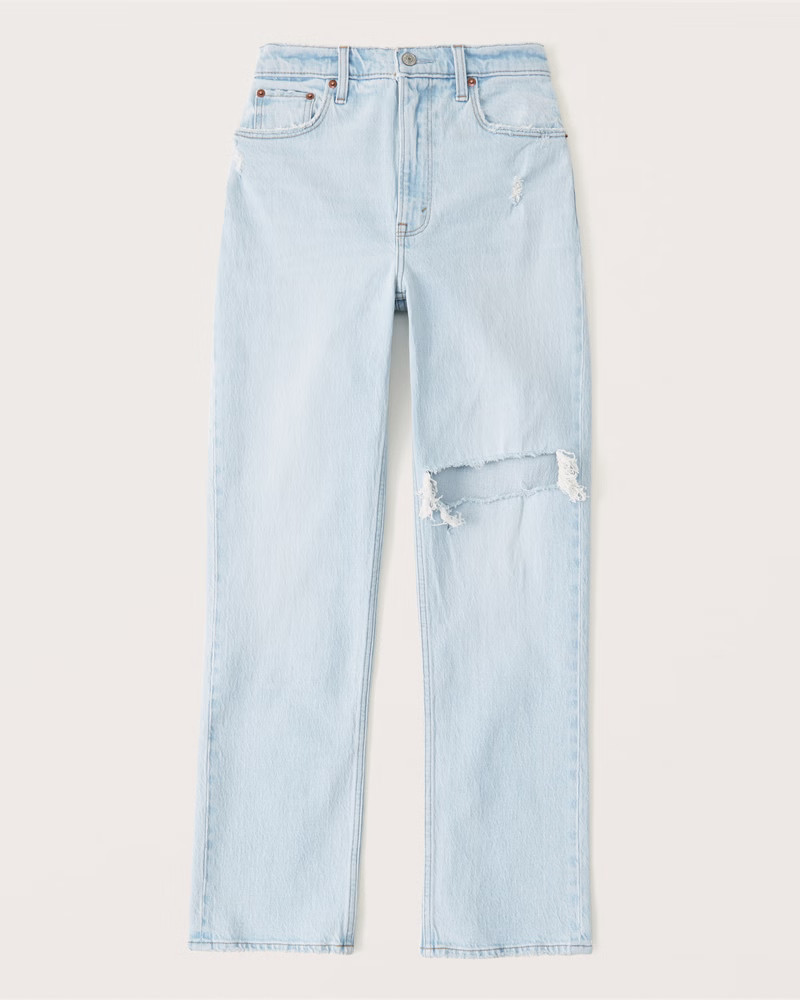 Women's Ultra High Rise 90s Straight Jean | Women's Bottoms | Abercrombie.com | Abercrombie & Fitch (US)