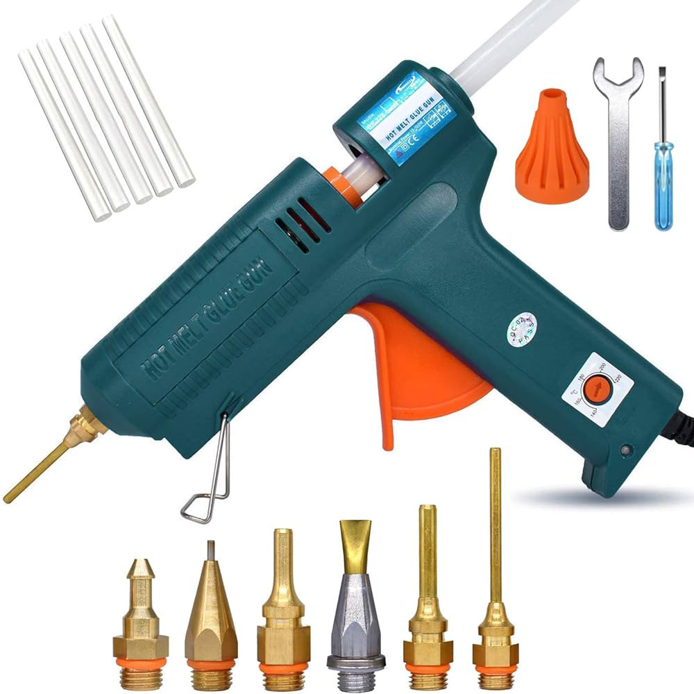 Full Size Hot Glue Gun, 150 Watts with 6 Copper Nozzles Temperature Adjustable Craft Repair Tool ... | Amazon (US)