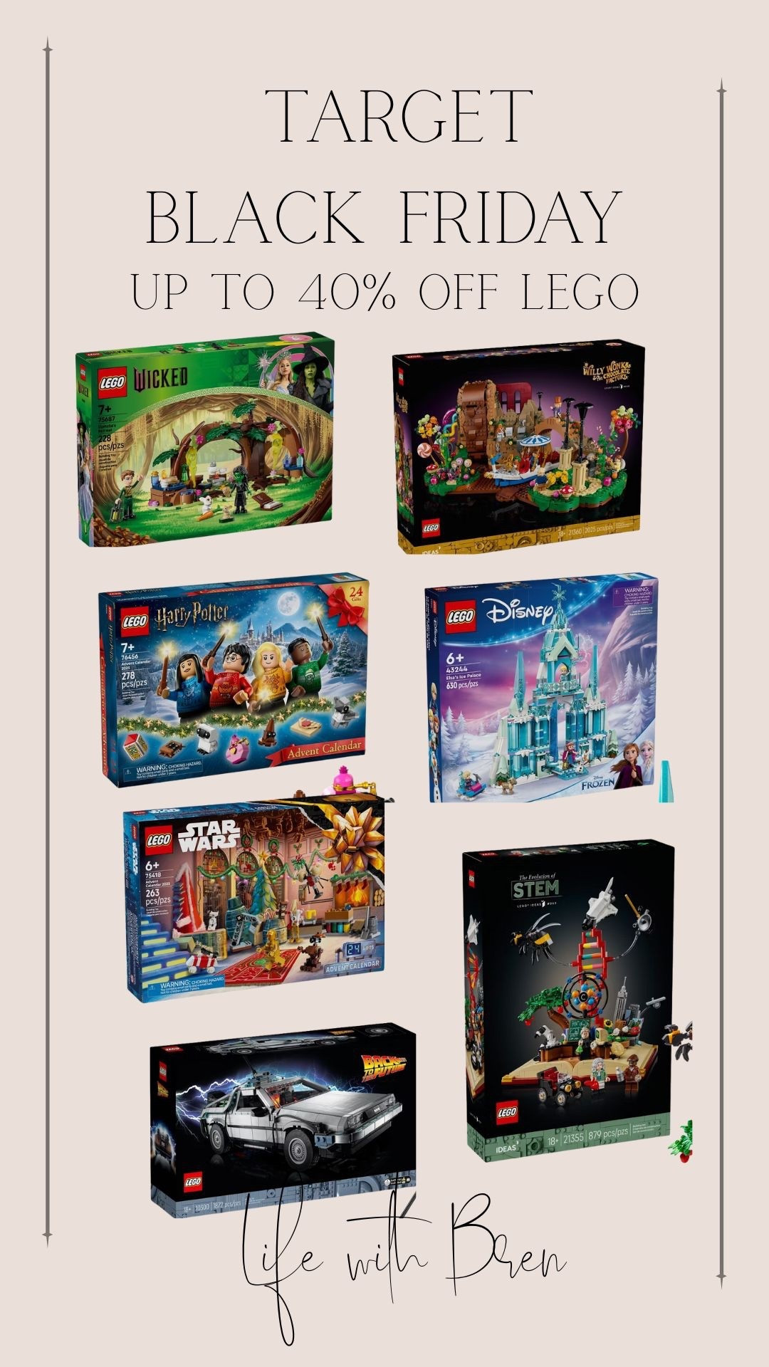 40% off Lego target

#LTKCyberWeek 

#LTKHoliday #LTKGiftGuide