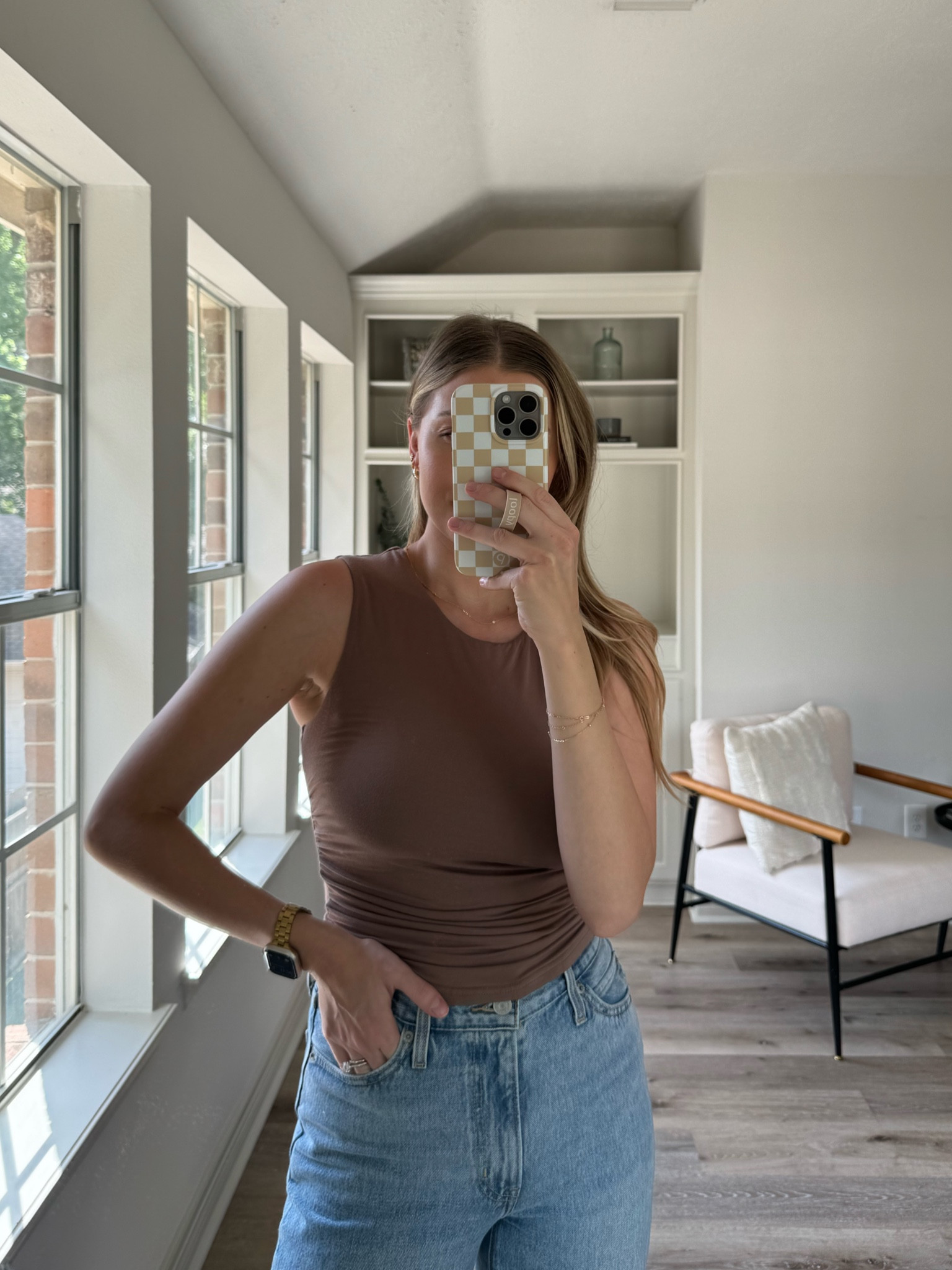 Amazon spring basics I’m wearing a S in tank and 26 in jeans. 

#LTKstyletip #LTKSeasonal