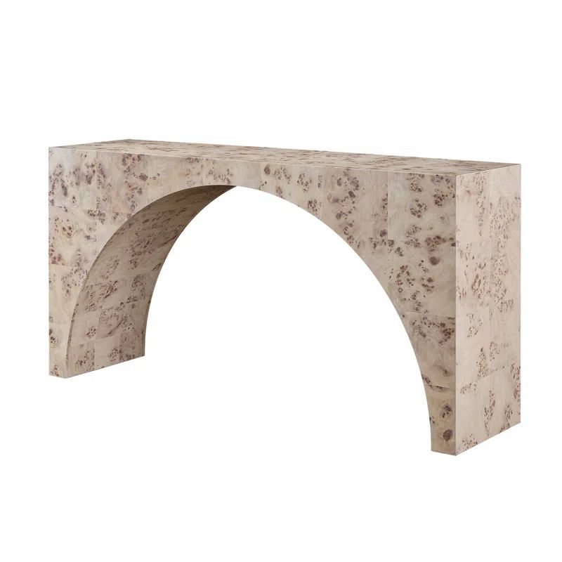 60" Arc Burl Console Table | Wayfair North America