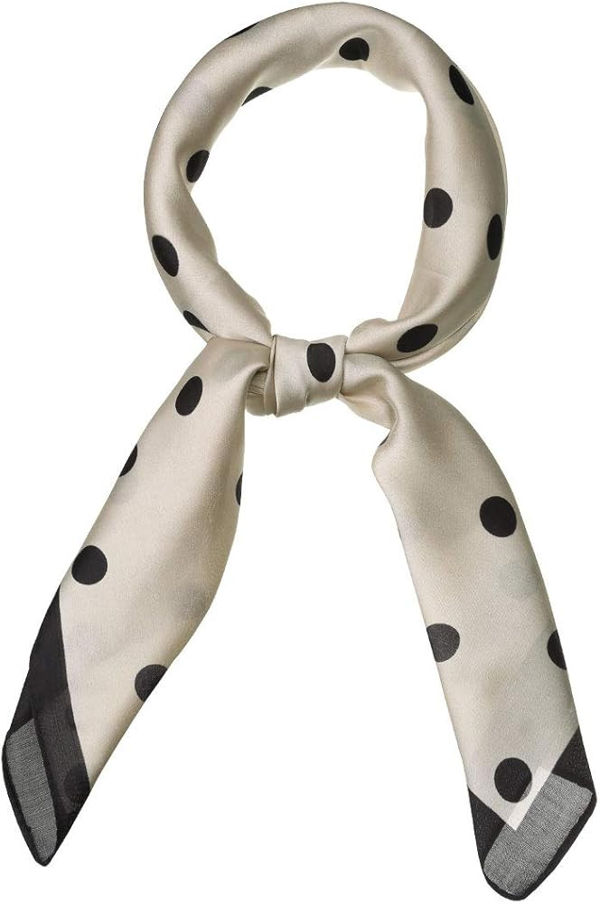 Allegra K 70cm Polka Dots Square Scarf Neck Scarves Kerchief Neckerchief Headband for Women | Amazon (US)
