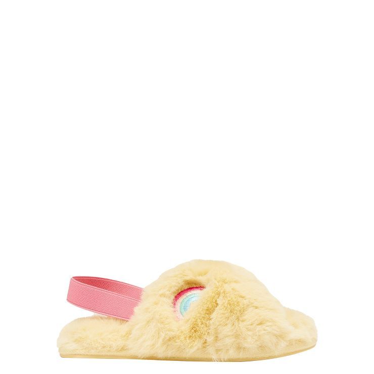 Joules Girls Faux Fur Cross Strap Slippers With Backstrap | Target