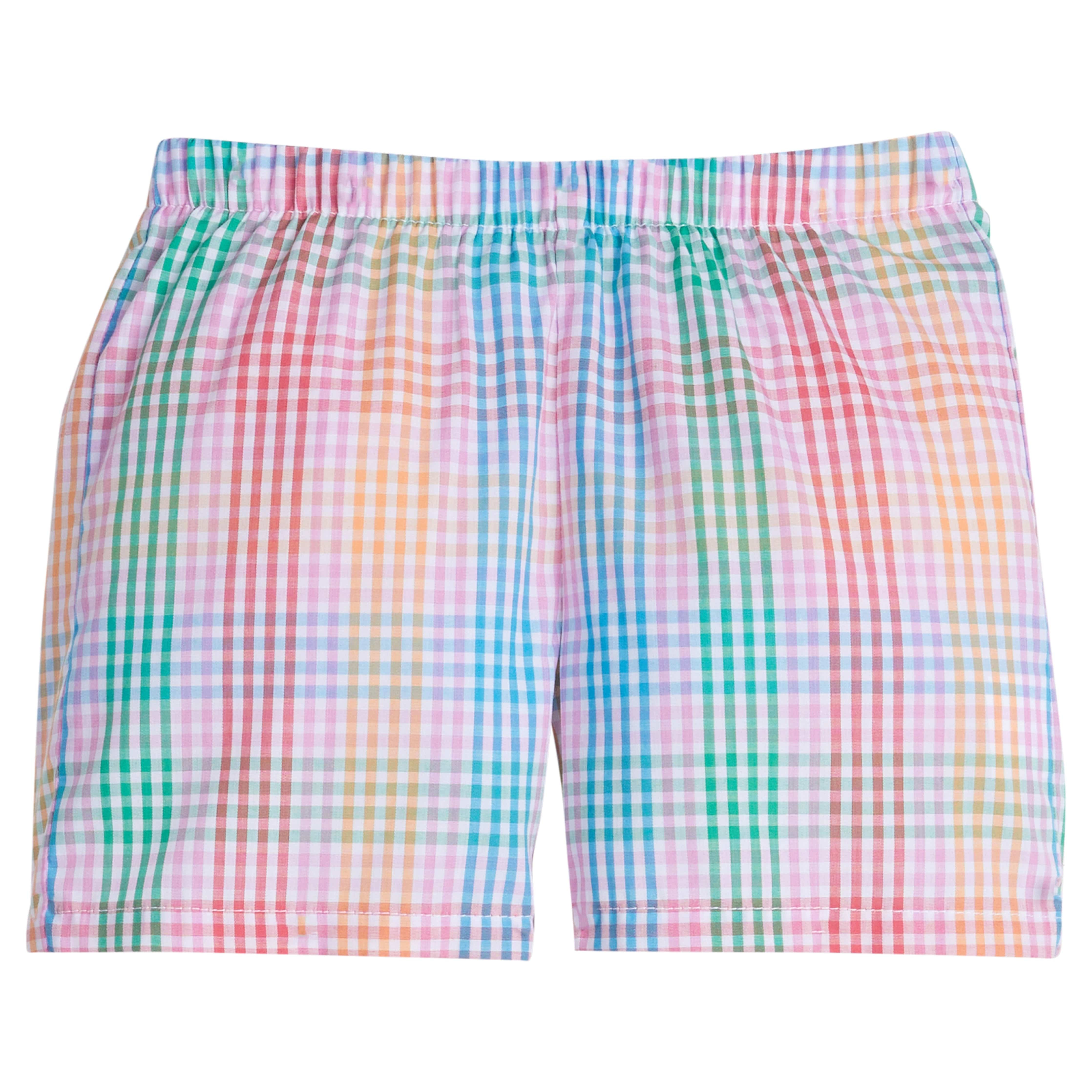 Boys Basic Shortss in Preppy Plaid | Little English