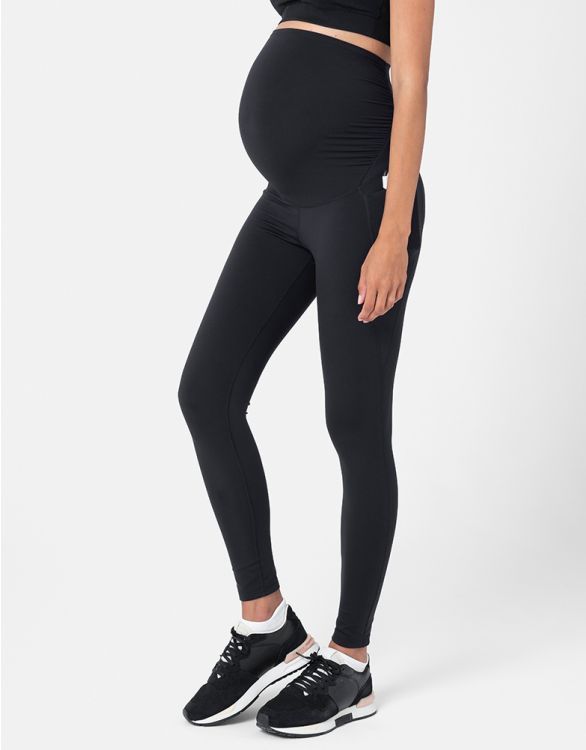 Black Bump & Back Support Maternity Leggings | Seraphine 