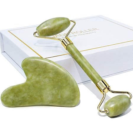 BAIMEI Jade Roller & Gua Sha Set Facial Beauty Tools Face Roller Skin Massager for Face, Neck and... | Amazon (US)