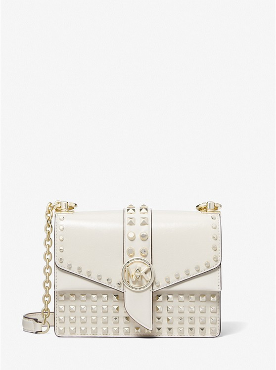 Greenwich Small Studded Patent Leather Crossbody Bag | Michael Kors US