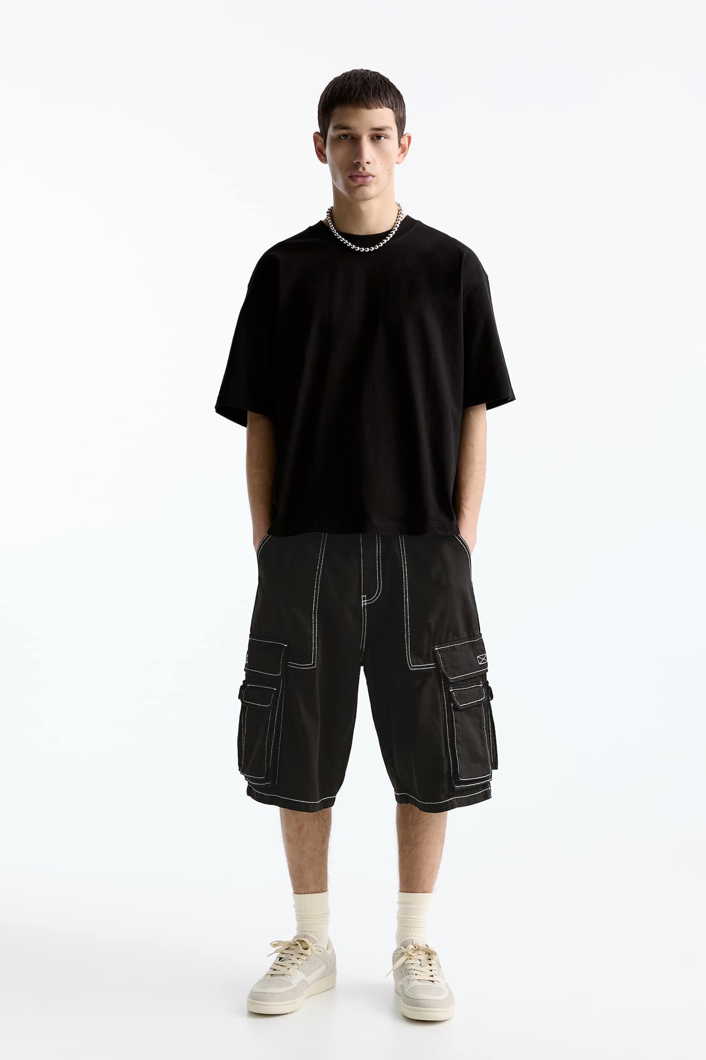 Basic cropped T-shirt with short sleeves | PULL and BEAR UK