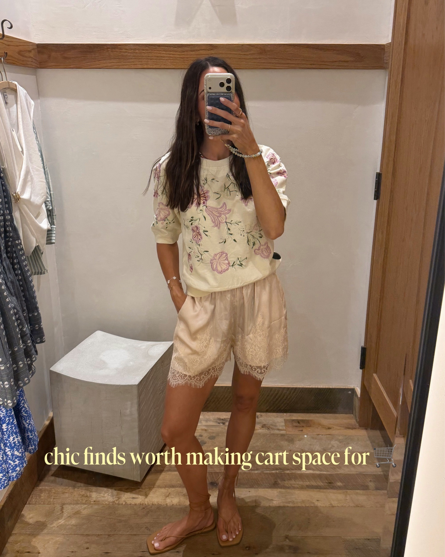 Recent chic finds (and leaning into fall tones just a little!! 🤏🏼) 

Electric Picks code TAYLOR20 saves 20% on jewelry pieces! ♥️

Wearing my true size S in lace shorts, embroidered sweatshirt, lace top, jorts (26), sandals, booties (size down if between) and romper (2, size down if between).

#LTKSaleAlert #LTKSeasonal #LTKootd