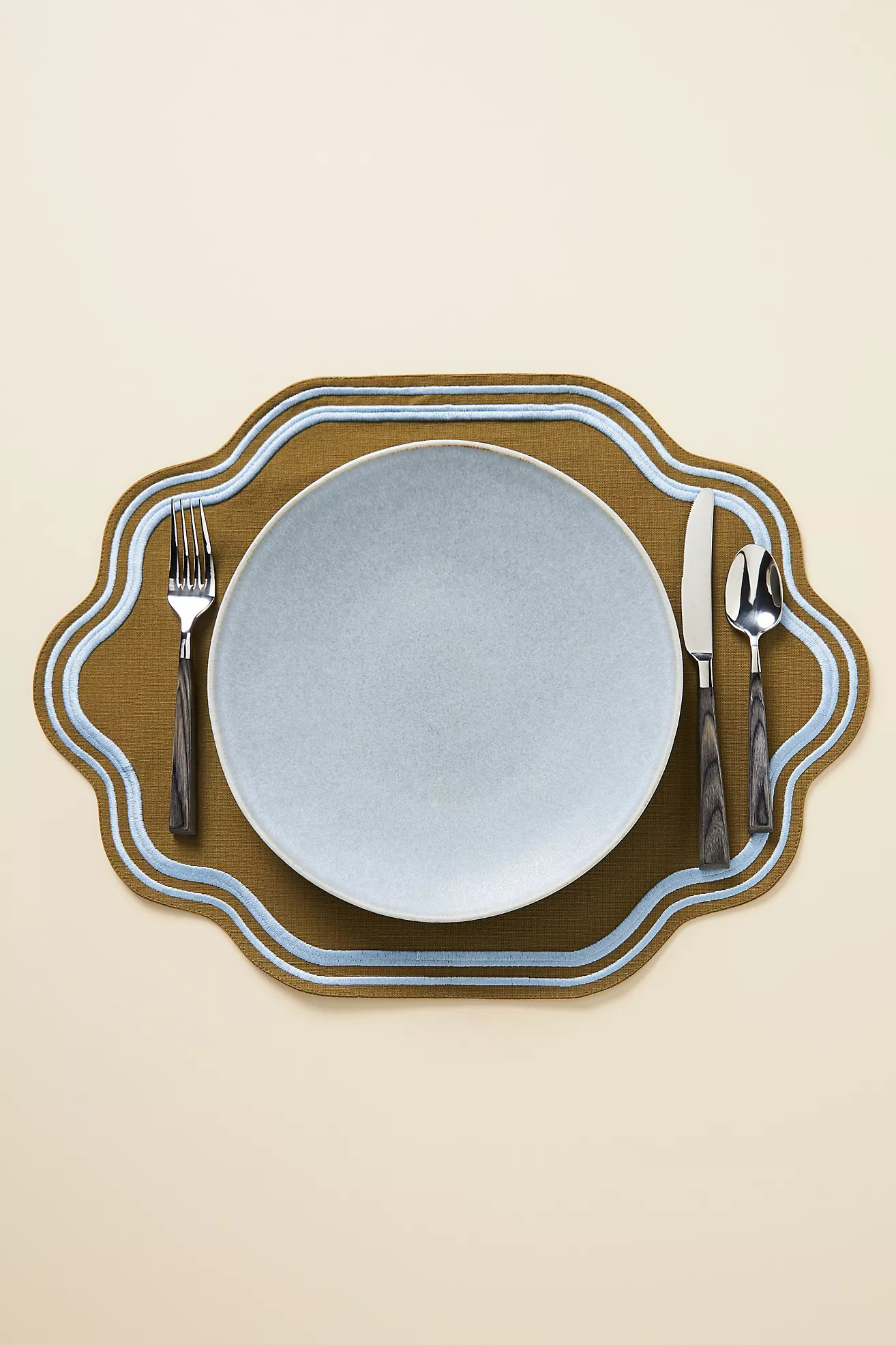 Madeline Embroidered Cotton Placemat | Anthropologie (US)