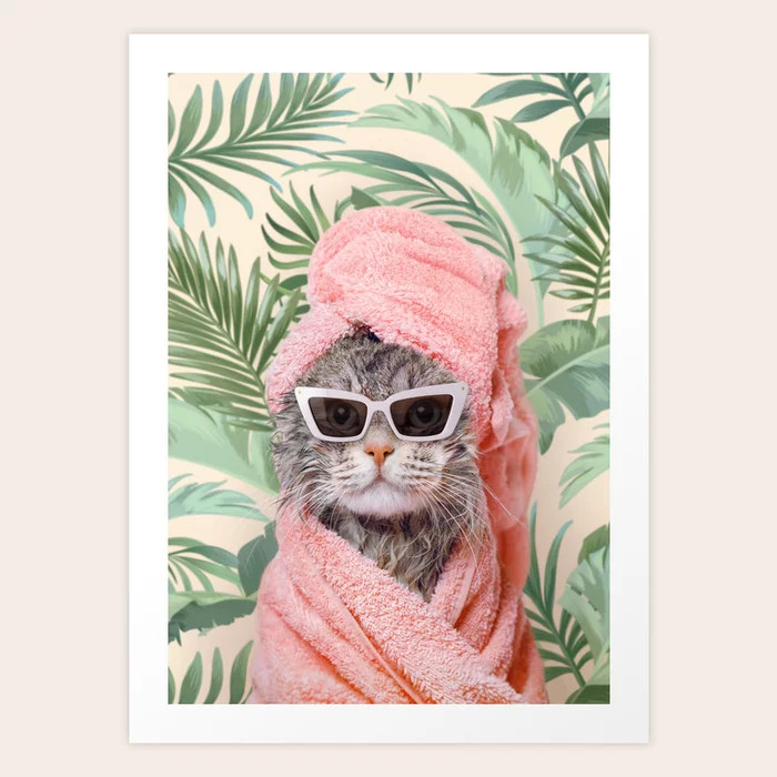 BEVERLY HILLS CAT Art Print | Society6