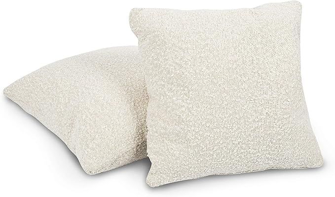 POLY & BARK Fia Pillow, Set of 2, Crema White Boucle | Amazon (US)