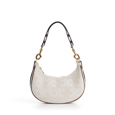 CELINE 2600$ Medium Ava Strap Bag - Textile, Triomphe Crochet Embroidery  | eBay | eBay US