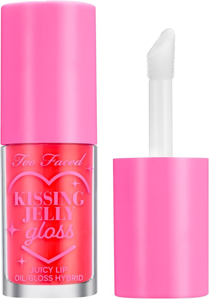 Too Faced Kissing Jelly Lip Oil Gloss | Sunflower & Jojoba Oils, 0.15 fl. oz. | Amazon (US)
