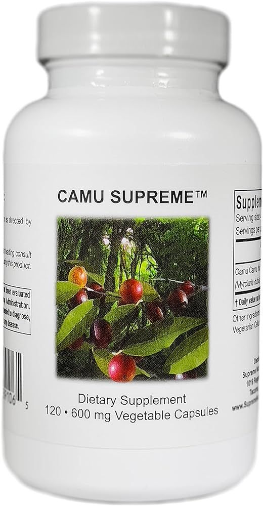 Supreme Nutrition Camu Supreme, 120 Pure Camu Camu Fruit Vegetarian Capsules | Amazon (US)