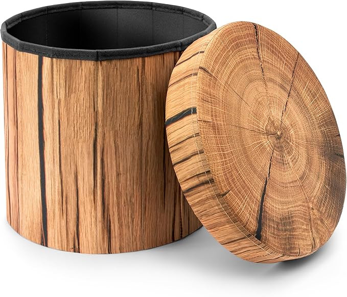 Sorbus Tree Stump Stool, Toy Storage Ottoman 15 Inch Fake tree stumps Log Stool Storage, Artifici... | Amazon (US)