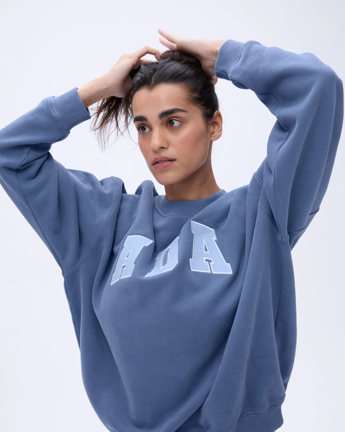 ADA Oversized Sweatshirt - Vintage Blue/Powder Blue | Adanola UK