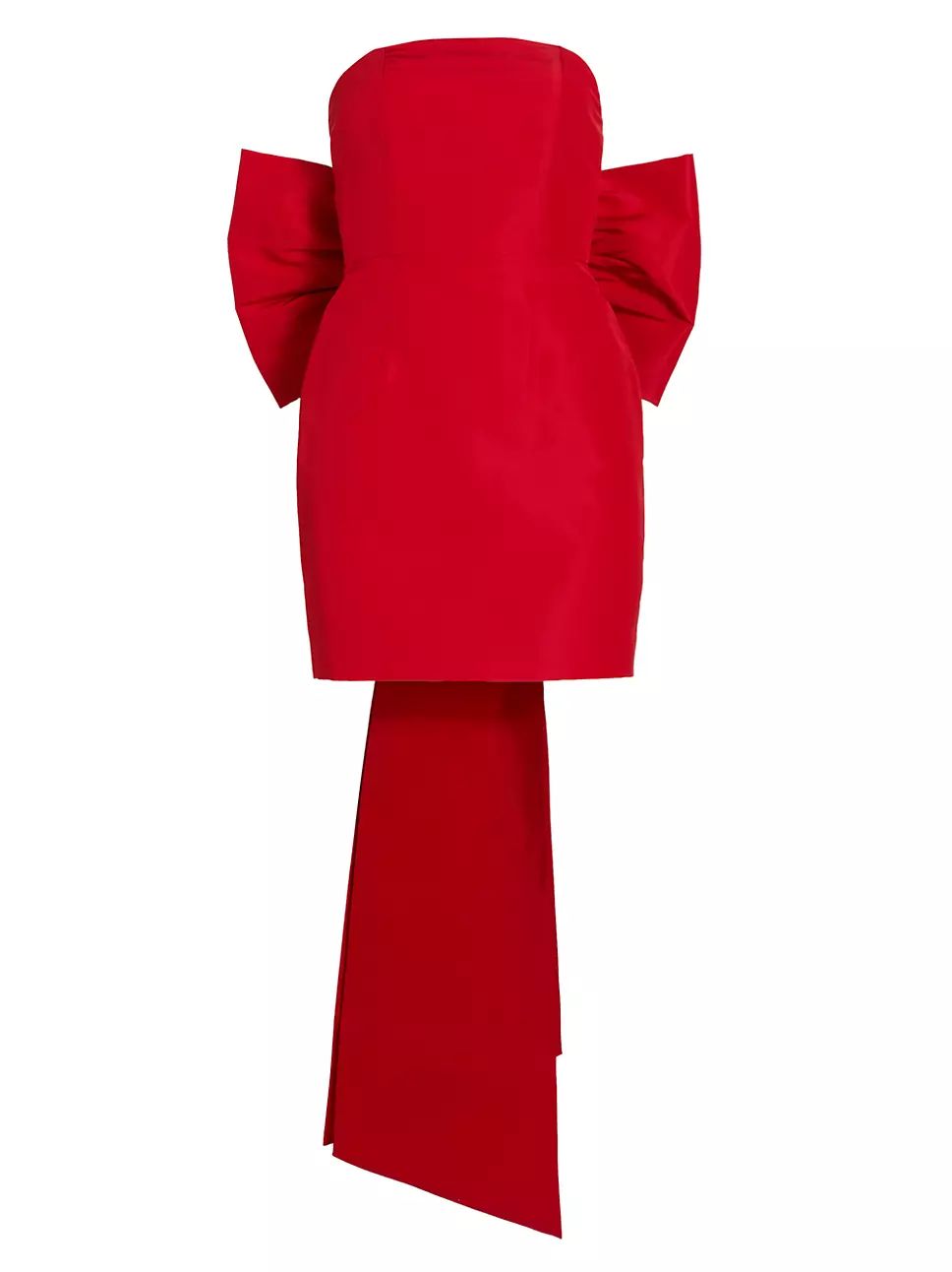 Lauren Bow-Embellished Silk Minidress | Saks Fifth Avenue