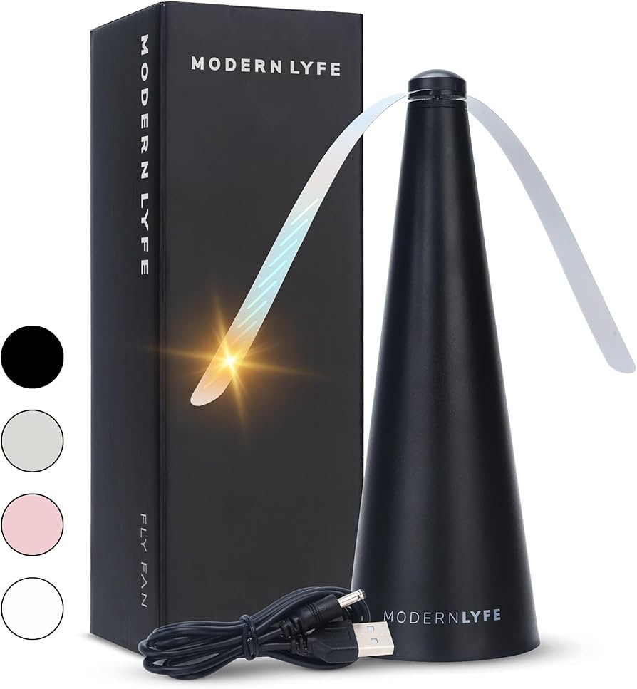 Fly Fans for Tables by Modern Lyfe - AA Battery & USB Powered - Fly Swatter Outdoor Camping Acces... | Amazon (US)