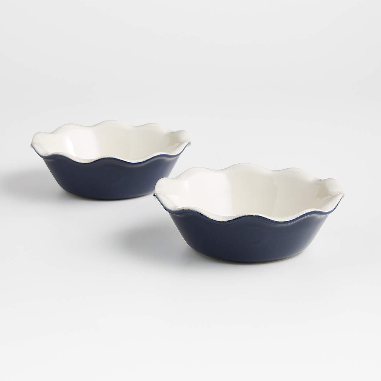 Emile Henry Modern Classics Twilight Blue Pie Dish, Set of 2 + Reviews | Crate & Barrel | Crate & Barrel