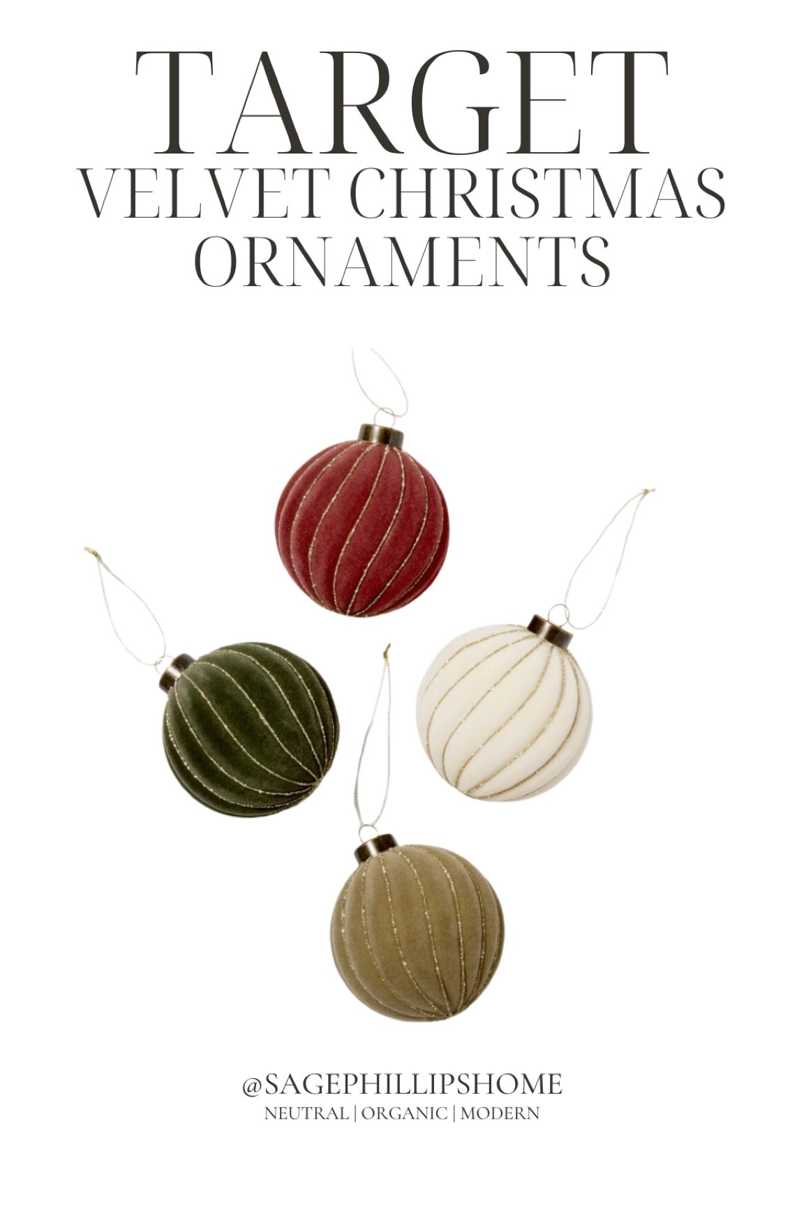 Looking to add a soft, cozy touch to your tree? Try these velvet Christmas ornaments from Target 🎄 Their neutral tones are perfect for creating an understated, organic holiday look, and the velvet texture makes them feel extra special. I love mixing and matching these with my other decor to keep things cozy and modern! 


#LTKcanada #LTKautumn #LTKsale