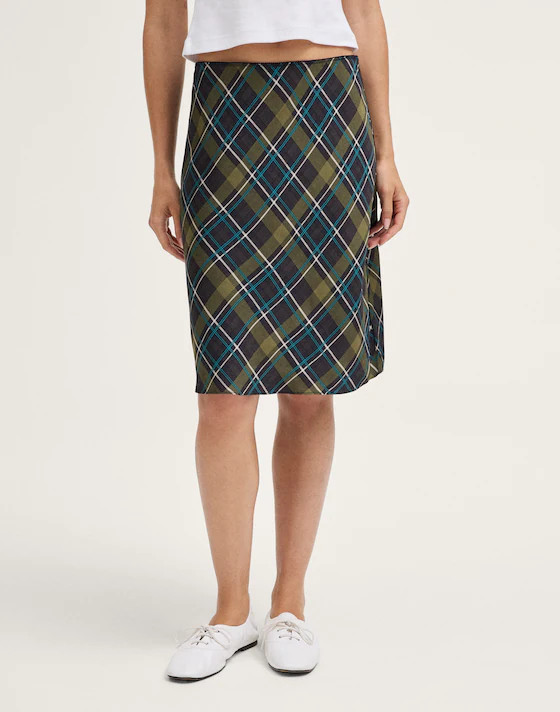 Picot-Trim Midi Slip Skirt | Madewell