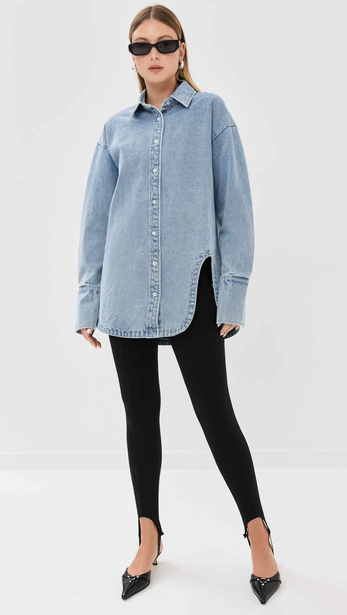 Lioness Off Duty Denim Shirt Classic Denim XL | Shopbop