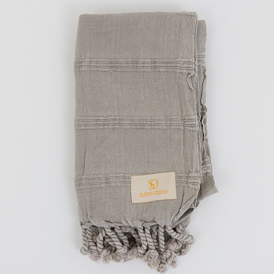 Stonewash Turkish Cotton Hand Towel, Denim Gray Blue Black, Adult, 19.7x41.3 Inches, Multi-Purpos... | Amazon (US)