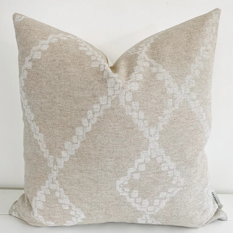 Boho Linen  Beige Pillow Cover Mud Cloth Pillow Cover | Etsy | Etsy (US)