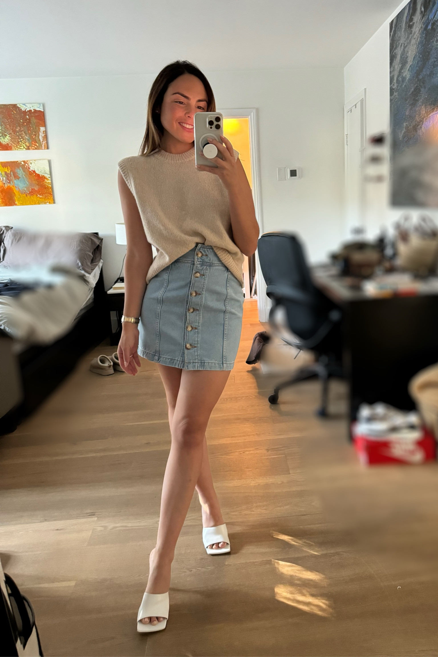 When it’s a heat wave but you just want it to be Fall!! 🍁❤️ Sezane is truly the chicest! This sweater is almost sold out, so grab the last few while you can. Also this skirt is a summer fit, but I linked the denim skirt I’ll be buying for fall. With my white Bottega heel that can be worn year round and is a forever staple in my closet  

#LTKStyleTip #LTKFallSale #LTKSeasonal