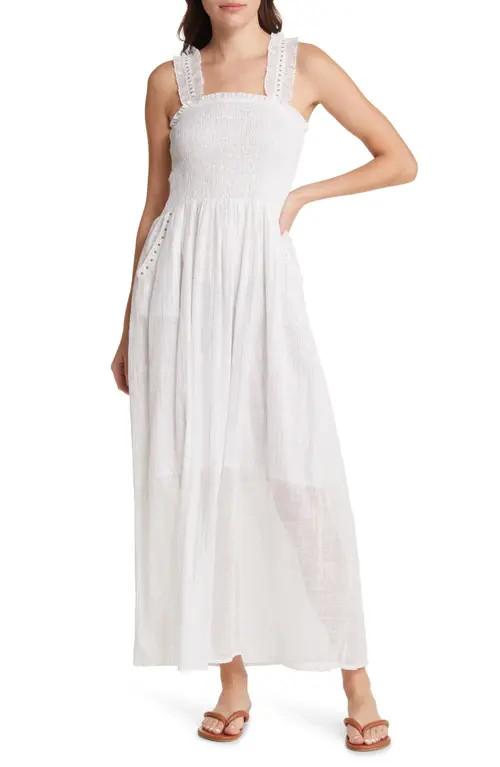 Metallic Stripe Cotton Sundress | Nordstrom