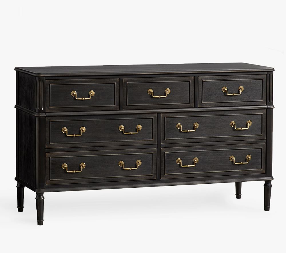 Rosalie Extra-Wide Dresser, Weathered Black | Pottery Barn Kids